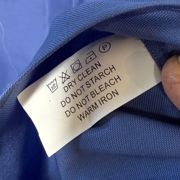 Blueburry Royale Men’s Button-Up Shirt | Royal Blue Hidden Placket | Size 17 - Picture 4 of 10